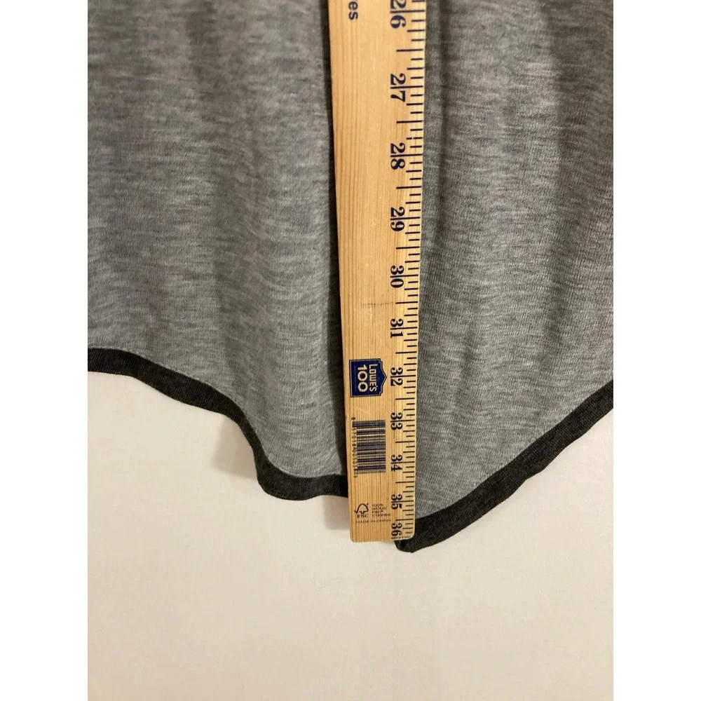New Chelsea & Theodore Asymmetrical Tunic XXL Grey 3/4 Sleeve Stretch Knit‎